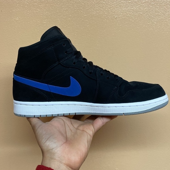 Air Jordan 1 Mid Multi Color Swoosh Black 554724-065 - Picture 12 of 16